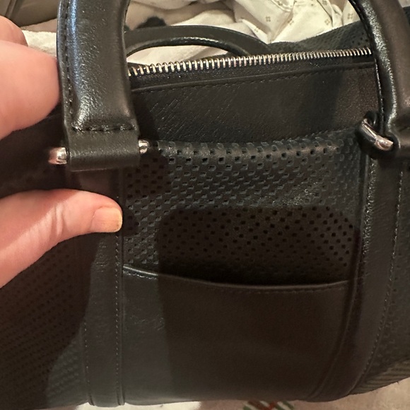 Michael Kors Libby Large Perforated Leather Travel Tote Bag (Black) - Picture 14 of 14